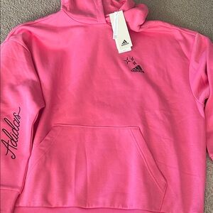 Adidas Vibrant Pink Hoodie with Logo
